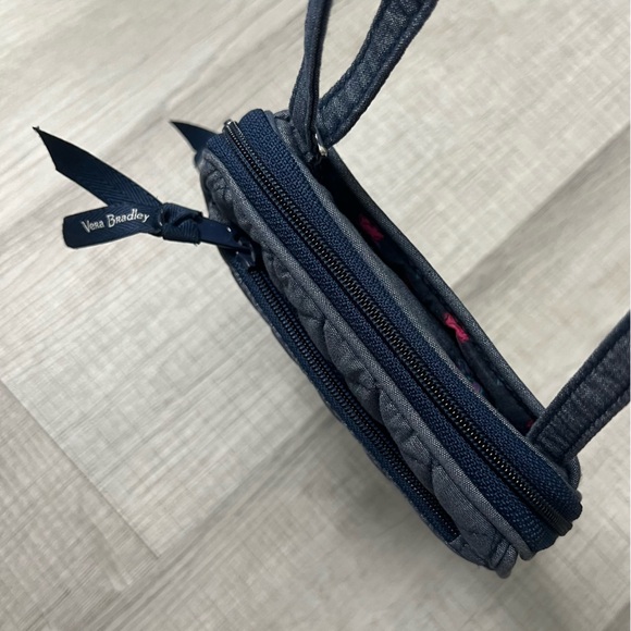 VERA BRADLEY Cotton Mini Hipster Crossbody Purse Crossbody Purse Blue - Picture 7 of 15